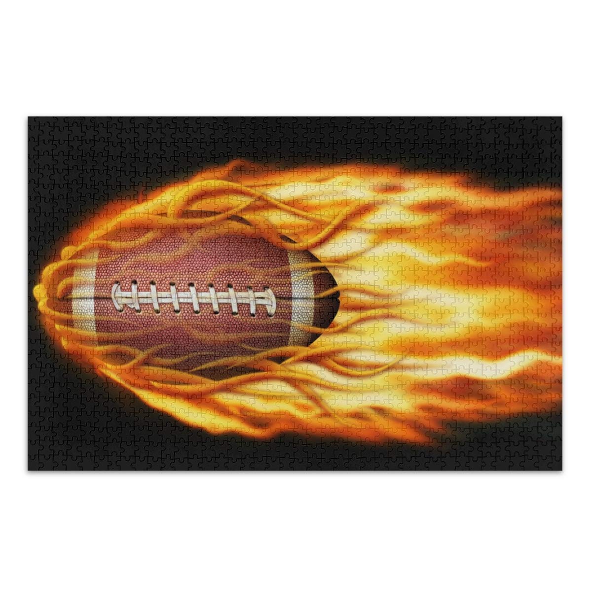 500-Piece Flaming Football Jigsaw Puzzle - Fun Educational Toy for Kids & Adults - Home Decor & Family Game Night