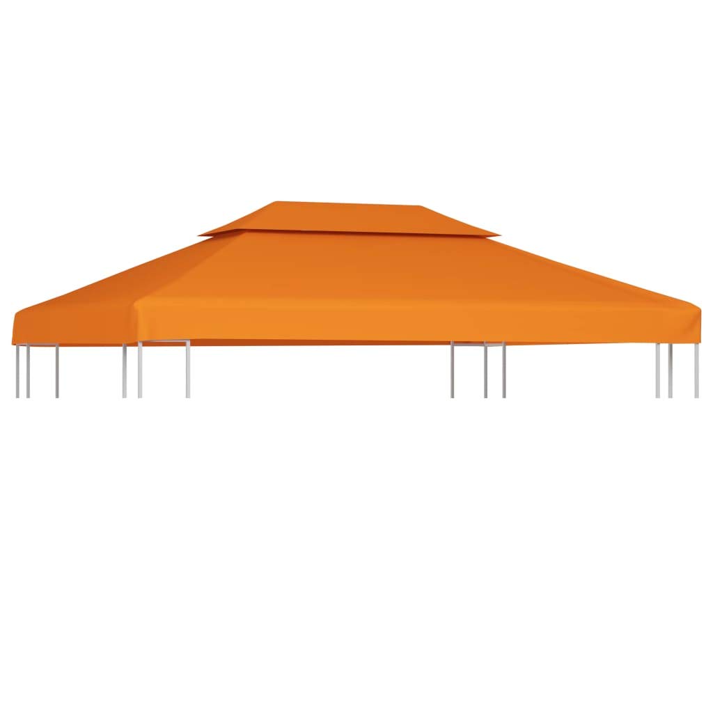 Waterproof Dual Tier Gazebo Canopy Replacement Top Cover 10'x13' - Heavy Duty 9.14 oz/yd² Terracotta Outdoor Patio Awning - Perfect for Garden, Backyard, and Poolside Shade Protection