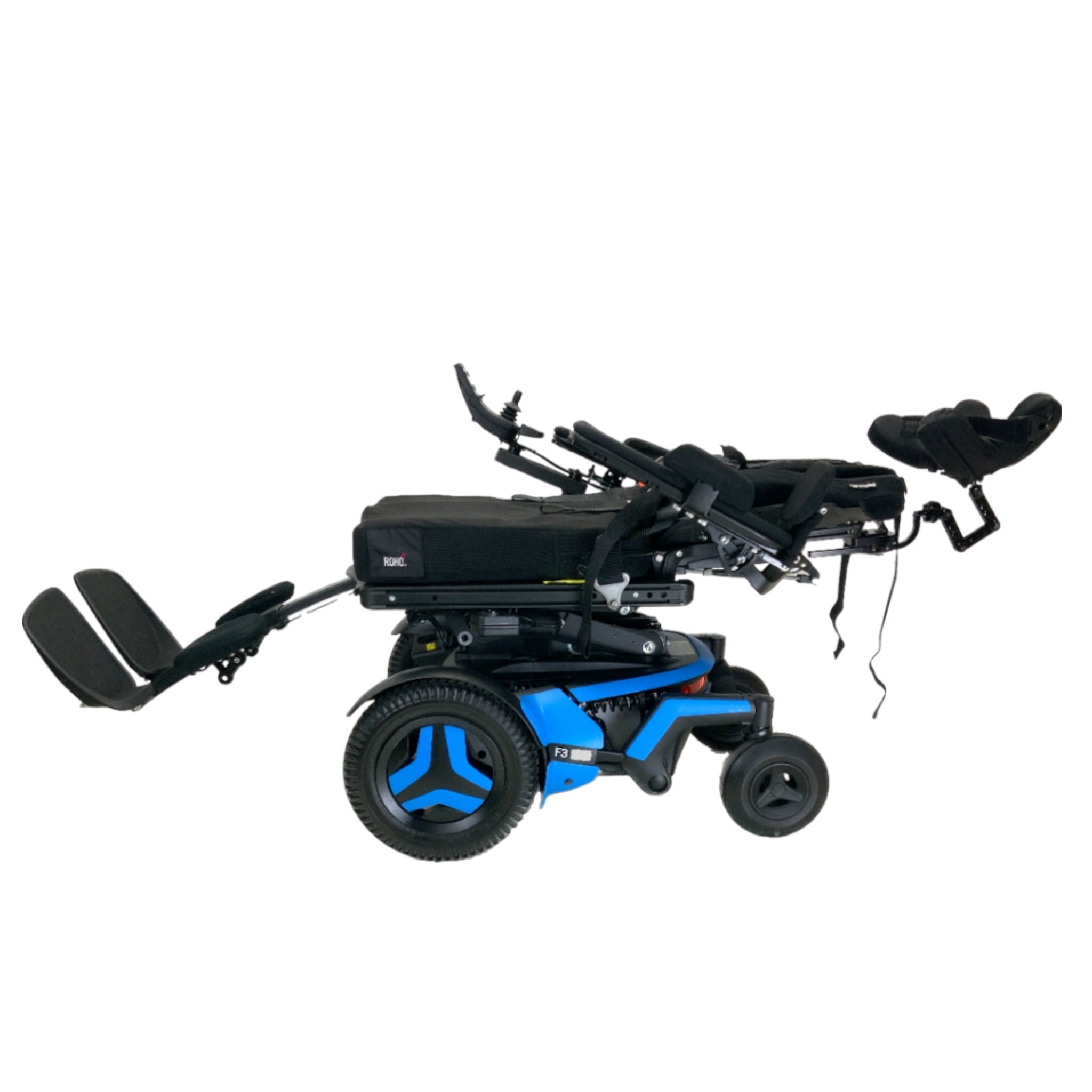 Permobil F3 Rehab Power Wheelchair with Tilt & Recline | 17x19 Seat | Adjustable Power Leg Rests & Contoured Headrest | Ideal for Home & Outdoor Mobility