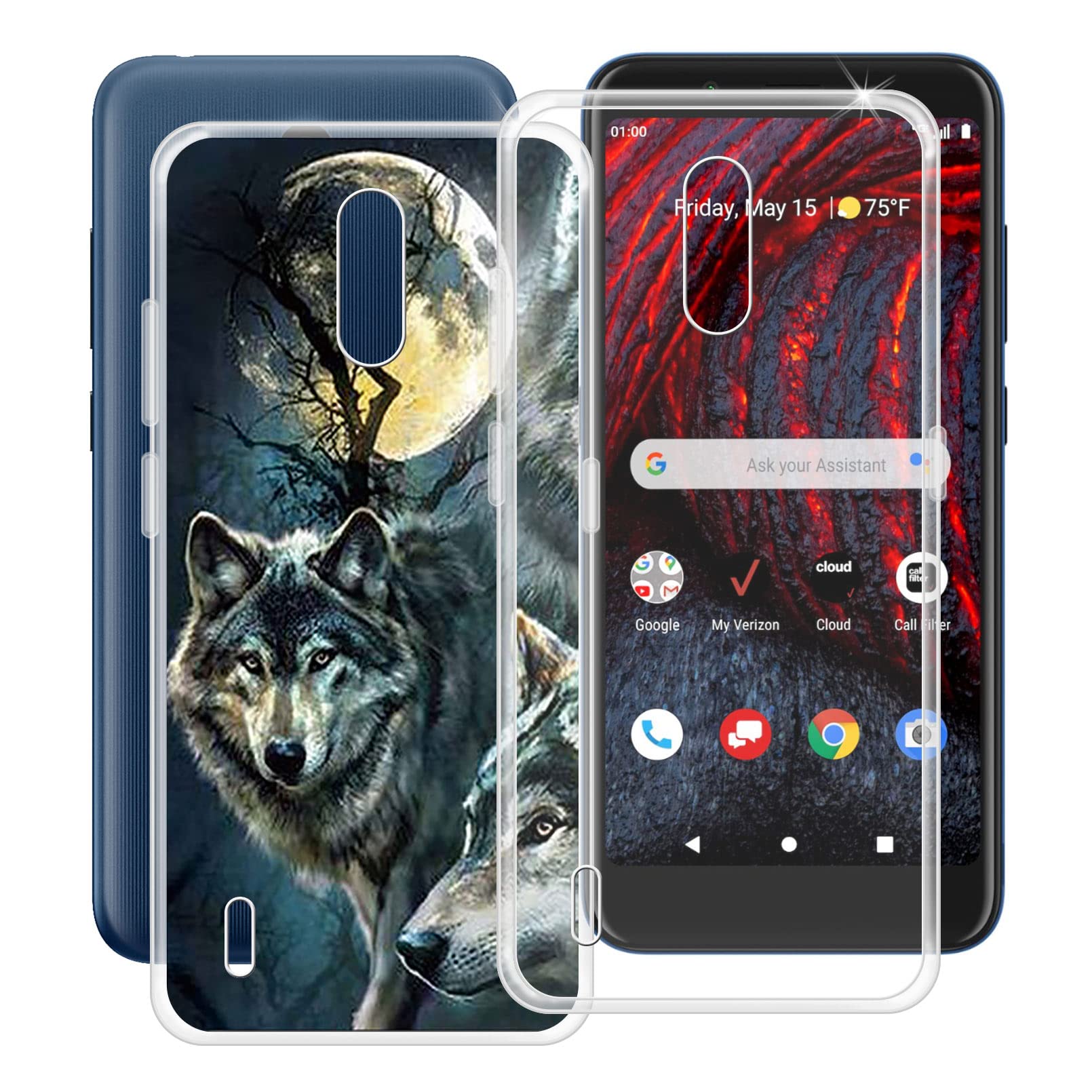 Shockproof Soft Silicone Phone Case for Nokia 2 V Tella (5.45 Inch) - 2 Pack Ultra Thin Clear TPU Bumper Cover with Anti-Yellowing Technology | Perfect for Everyday Protection, Outdoor Activities & Travel Accessories