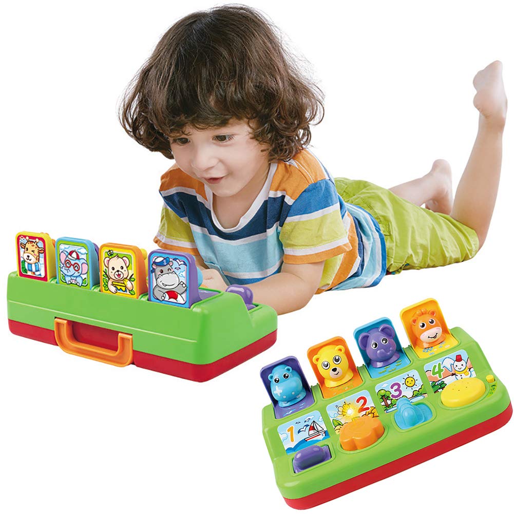 Barmi Kids Cartoon Animals Interactive Pop Up Toy - Memory Training Game Machine for Children | Fun Educational Gift Set for Toddlers & Preschoolers | Perfect for Birthday Parties, Classroom Activities & Cognitive Development