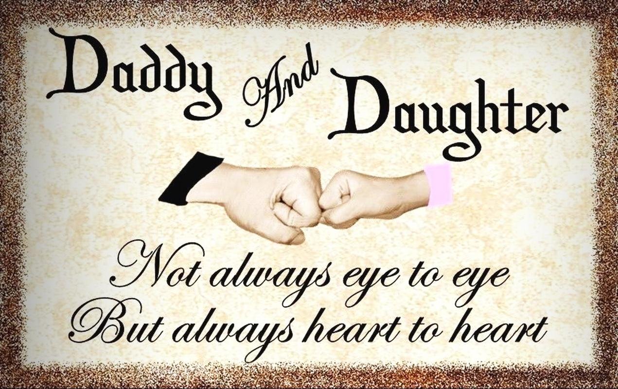 Rustic Daddy and Daughter Distressed Wood Sign - Country Farmhouse Wall Decor for Living Room, Bedroom & Nursery | Primitive Plaque with Heartwarming Quote