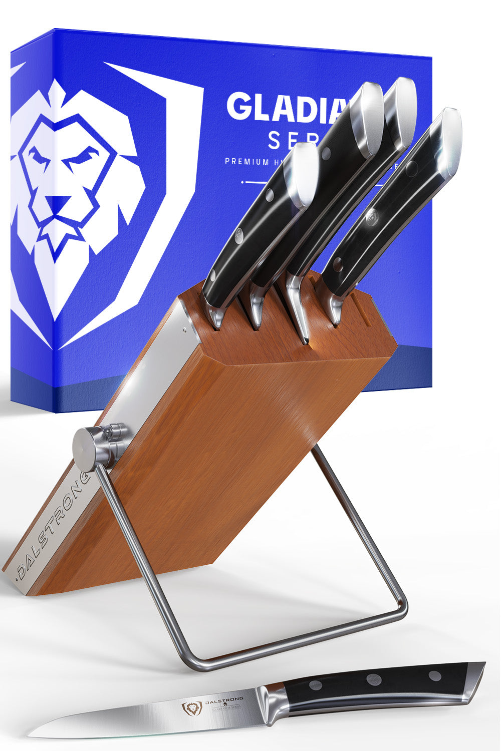 5-Piece Premium Knife Set with Modular Block - Gladiator Series | NSF Certified Kitchen Knives by Dalstrong | Perfect for Home Chefs & Professional Cooking