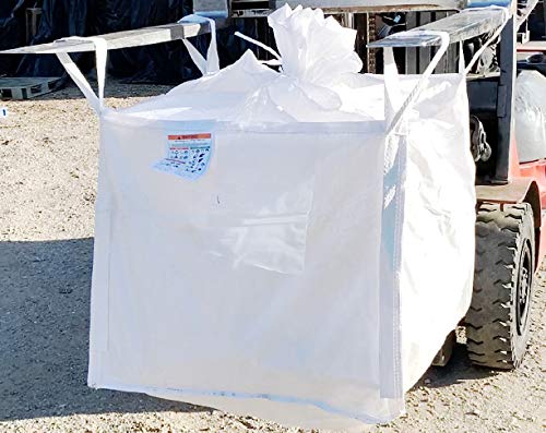 Sandbaggy FIBC Bulk Bag 35x35x30 Inches - Heavy Duty 3000 Lbs Capacity, 25 CU FT Storage - Food Grade & UV Protected Sandbags for Construction, Flood Control, Agriculture (10-Pack)