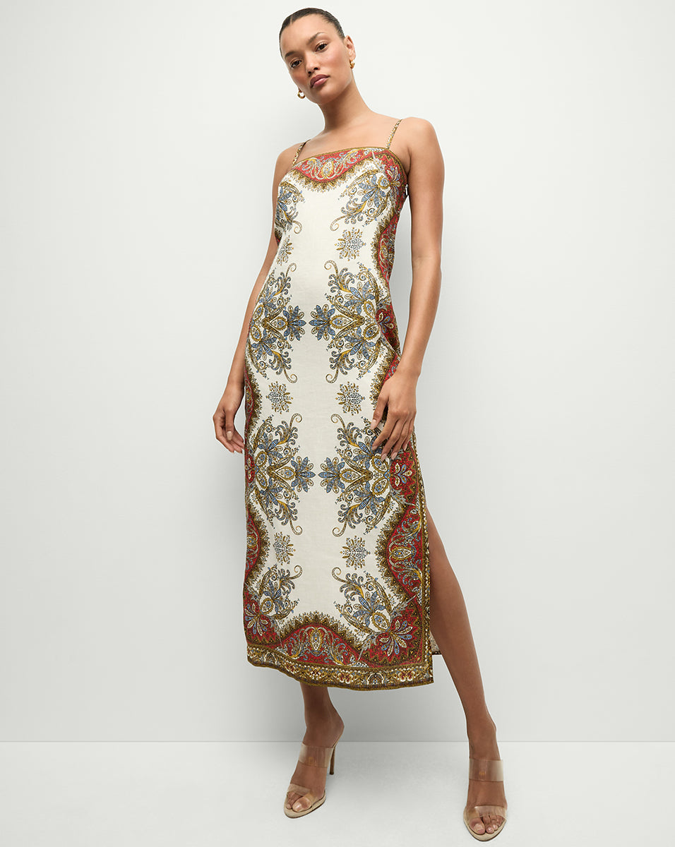 Petra Linen Dress for Women - Breathable Summer Maxi Dress with Pockets | Perfect for Beach, Vacation & Casual Outings