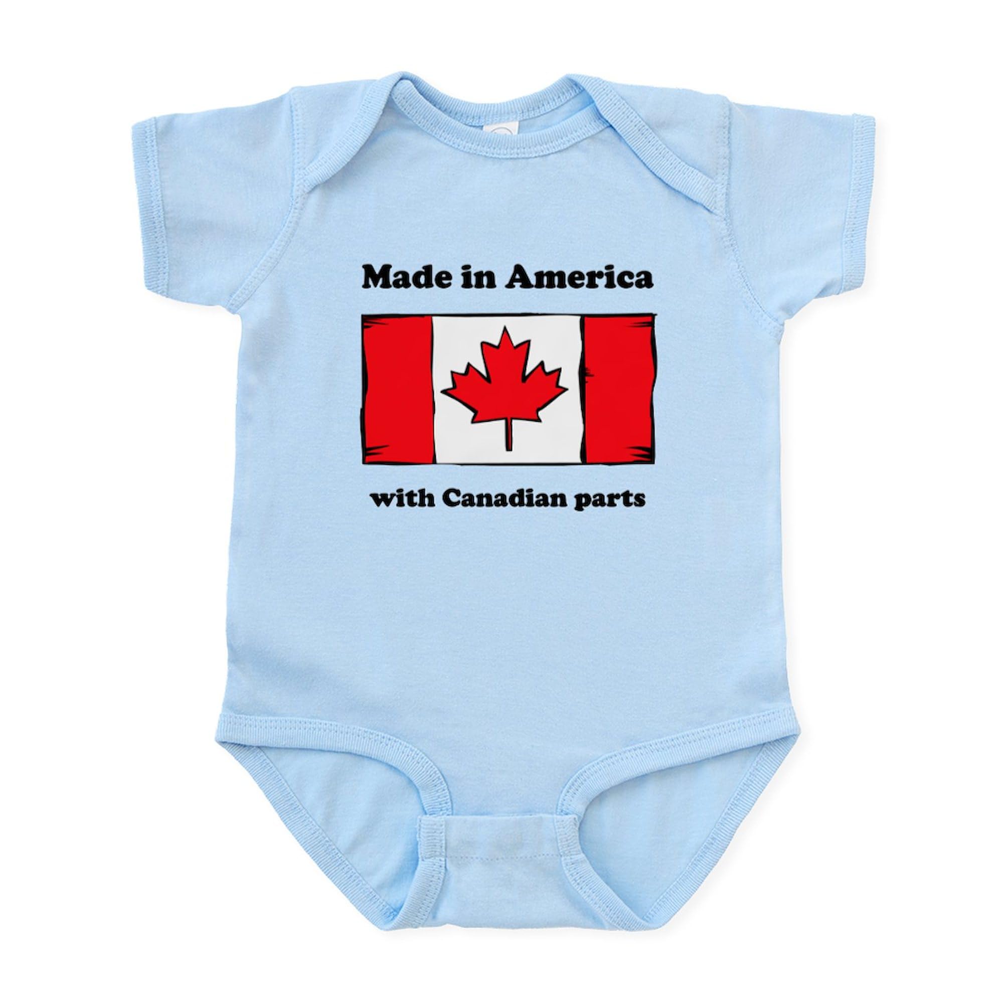 Made in USA Baby Bodysuit - Cute Infant Romper with Canadian Parts | Perfect for Newborns, Photo Shoots & Everyday Wear