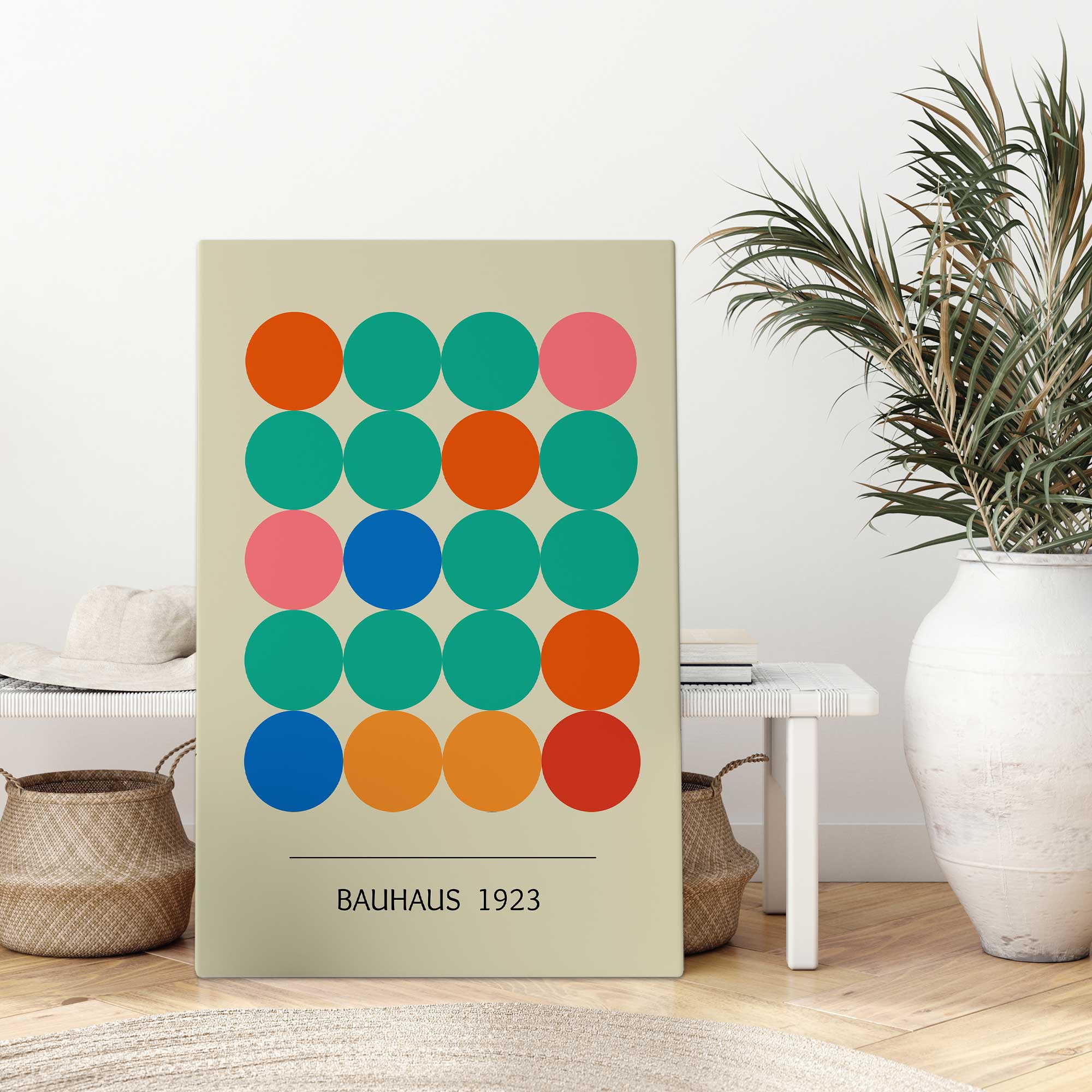 Bauhaus 1923 Art Print on Canvas - Modern Wall Decor for Living Room, Office & Gallery Display