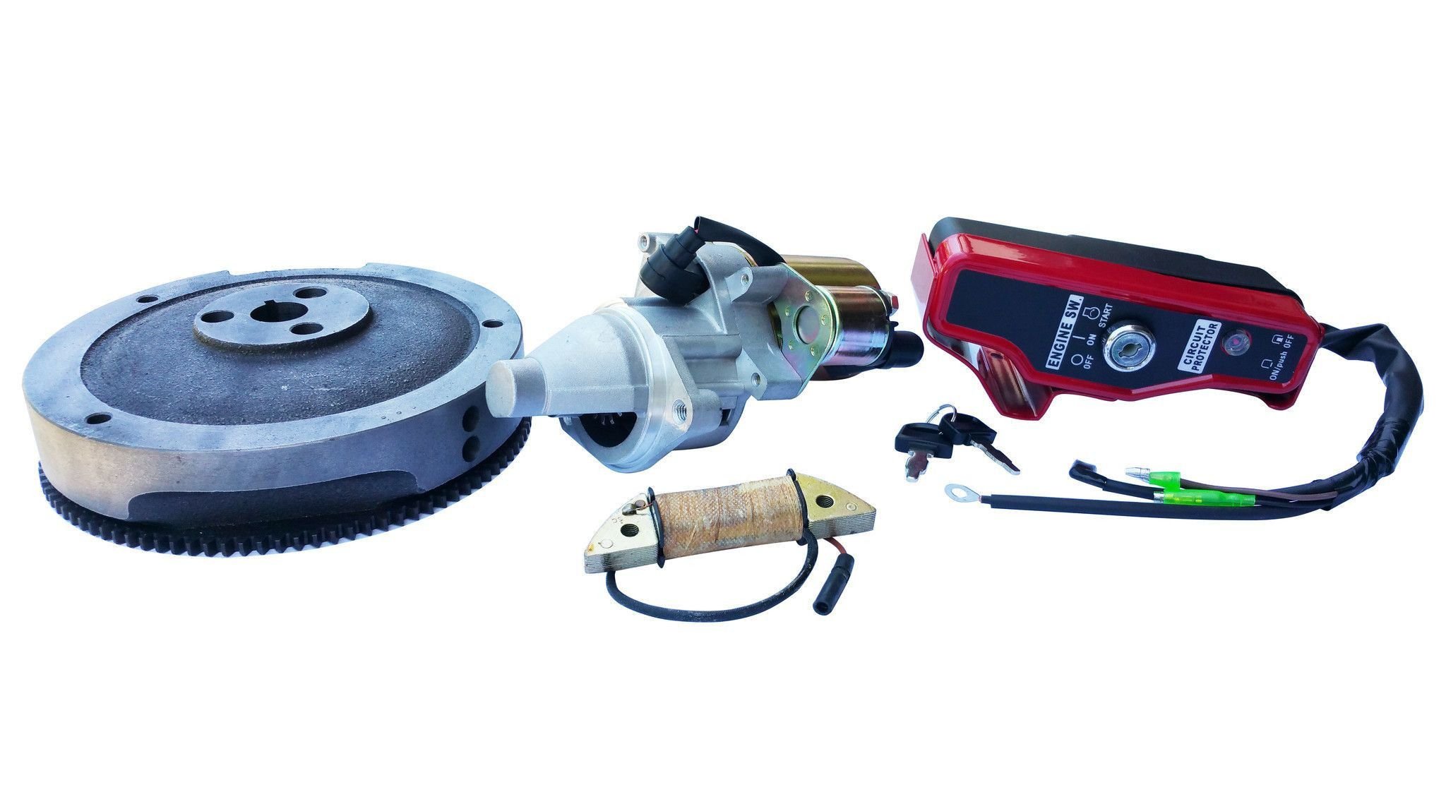 Everest Brand Electric Starter Motor Kit - Compatible with Honda GX240 GX270 Engines with Flywheel, Coil, Ignition Box & Mounting Bolts | Perfect for Small Engine Repair, Lawn Mowers, Generators & Power Equipment