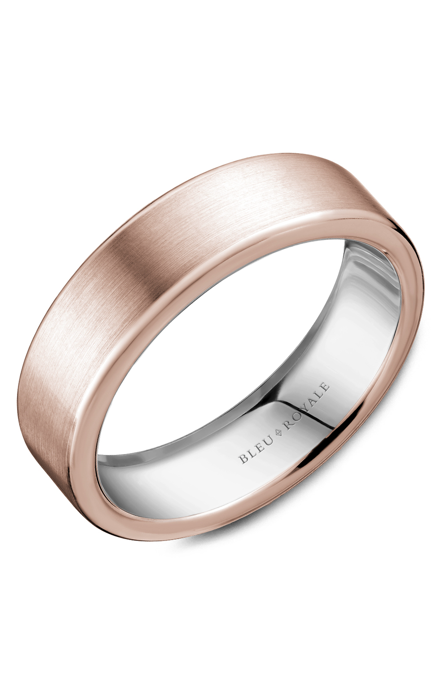 Bleu Royale Men's Wedding Band Ring - 14K White Gold Classic Comfort Fit Wedding Ring for Men - Perfect for Engagement, Anniversary & Special Occasions