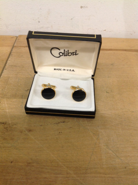 Elegant Black & Gold Cufflinks for Men - Perfect for Weddings, Business Meetings & Formal Events