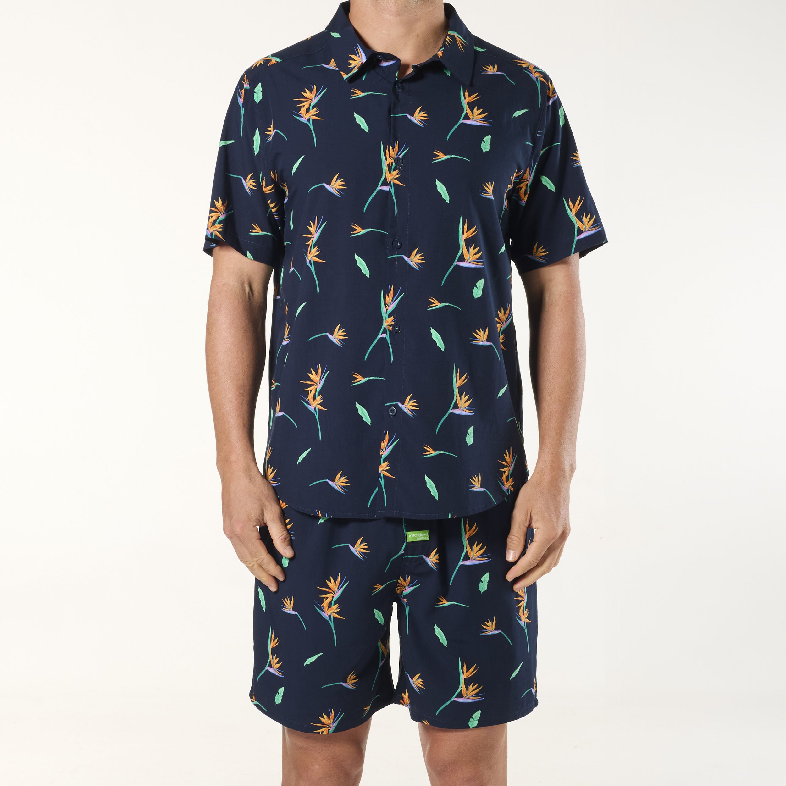 Men's Bamboo Pajama Set - Soft & Breathable Sleepwear for Comfortable Nights | Navy Blue Loungewear for Relaxing at Home
