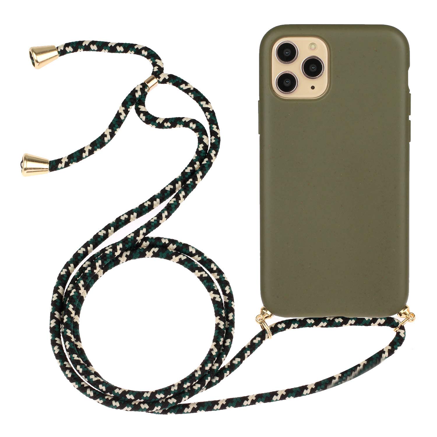 **iPhone 11 Pro Max Crossbody Strap Case – Lightweight Shockproof Silicone TPU Protective Phone Cover with Adjustable Neck Strap for Women & Girls | Perfect for Travel, Shopping & Outdoor Activities**