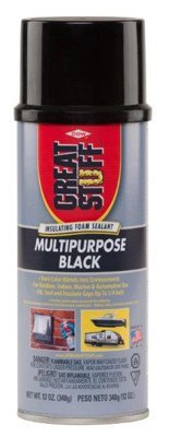 GREAT STUFF Black Polyurethane Foam Insulating Sealant 12 oz - Air & Moisture Barrier for Gaps, Cracks & Joints - Ideal for Home Insulation, HVAC & Plumbing Repairs