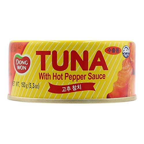 Dongwon Spicy Tuna in Hot Pepper Sauce - 4 Pack (5.29 oz Cans) - Korean Style Canned Tuna for Sandwiches, Salads & Quick Meals