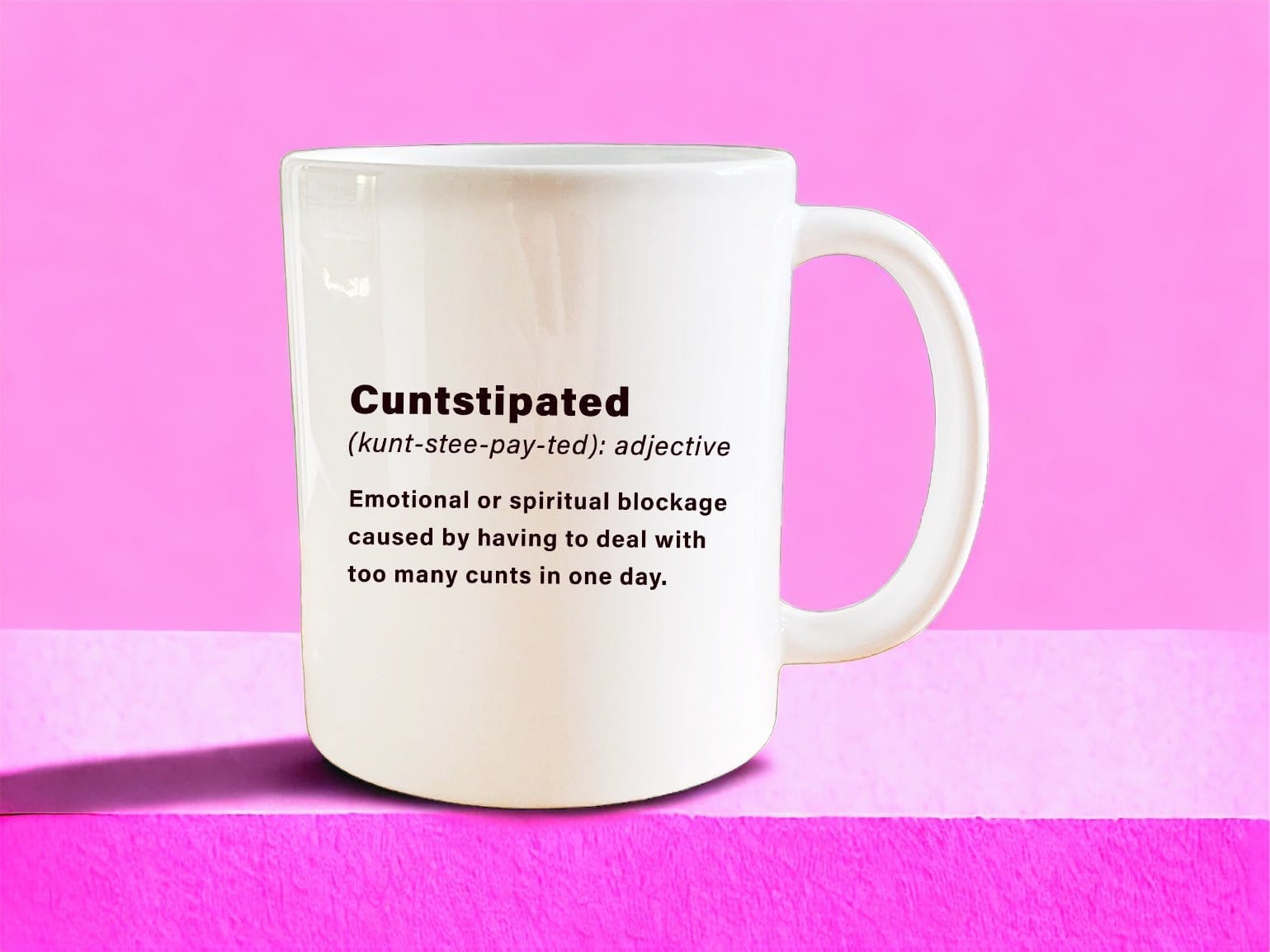 Funny Insult Coffee Mug - Cuntstipated Novelty Ceramic Cup for Office Humor, Gag Gifts & Prank Pranks - Perfect for Coffee, Tea & Hot Drinks