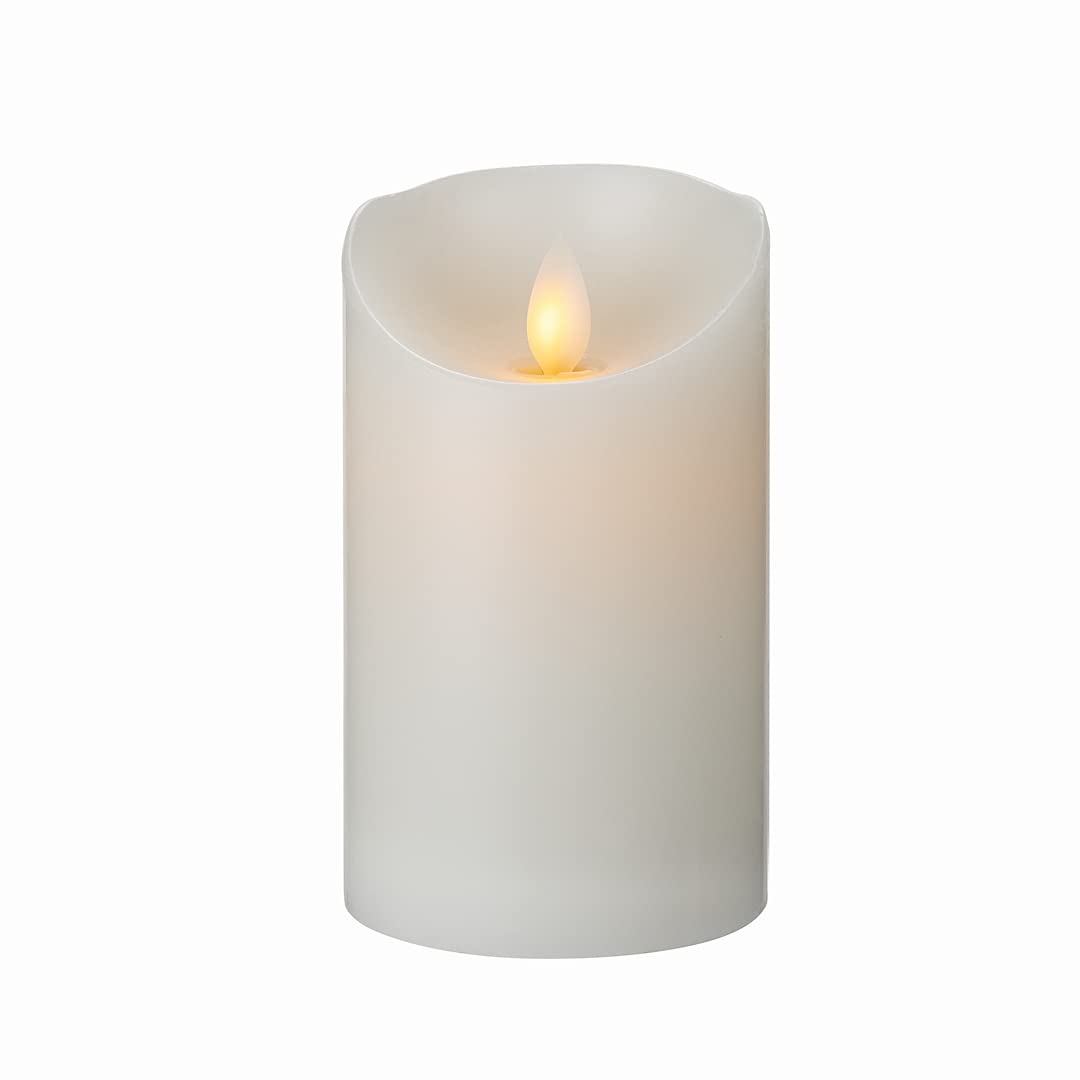10 Pack Flameless LED Pillar Candles 3x5 Inch - Real Wax Battery Operated Candles with Dancing Flame Effect, Programmable Timer, Perfect for Weddings, Parties, Home Decor & Romantic Dinners - Remote Sold Separately