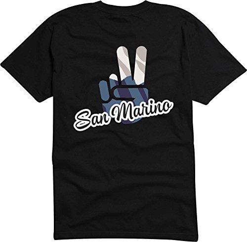 Black Dragon T-Shirt Man - JDM Style Die Cut Design - San Marino Flag Country - Victory Win Theme - Perfect for Car Enthusiasts & Racing Fans