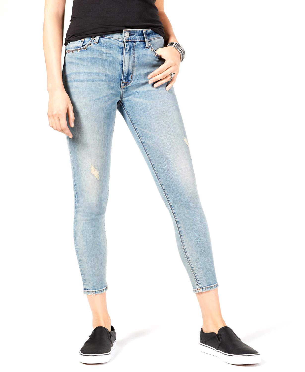 HUDSON Jeans Barbara High-Waist Super Skinny Crop Jeans - Dangerous Wild Nothing Wash - Size 24 27 | Women's Fashion Denim Pants for Casual Wear & Night Out
