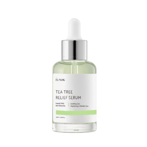 iUNIK Tea Tree Relief Serum for Acne & Oily Skin - Soothing Facial Serum with Natural Extracts - Perfect for Daily Skincare & Blemish Control