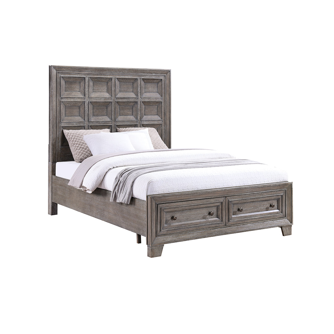 Elliot Storage Bed with Underbed Drawers - Queen Size Platform Bed Frame with Hidden Storage, Modern Bedroom Furniture for Small Spaces - Perfect for Apartments, Dorms & Guest Rooms