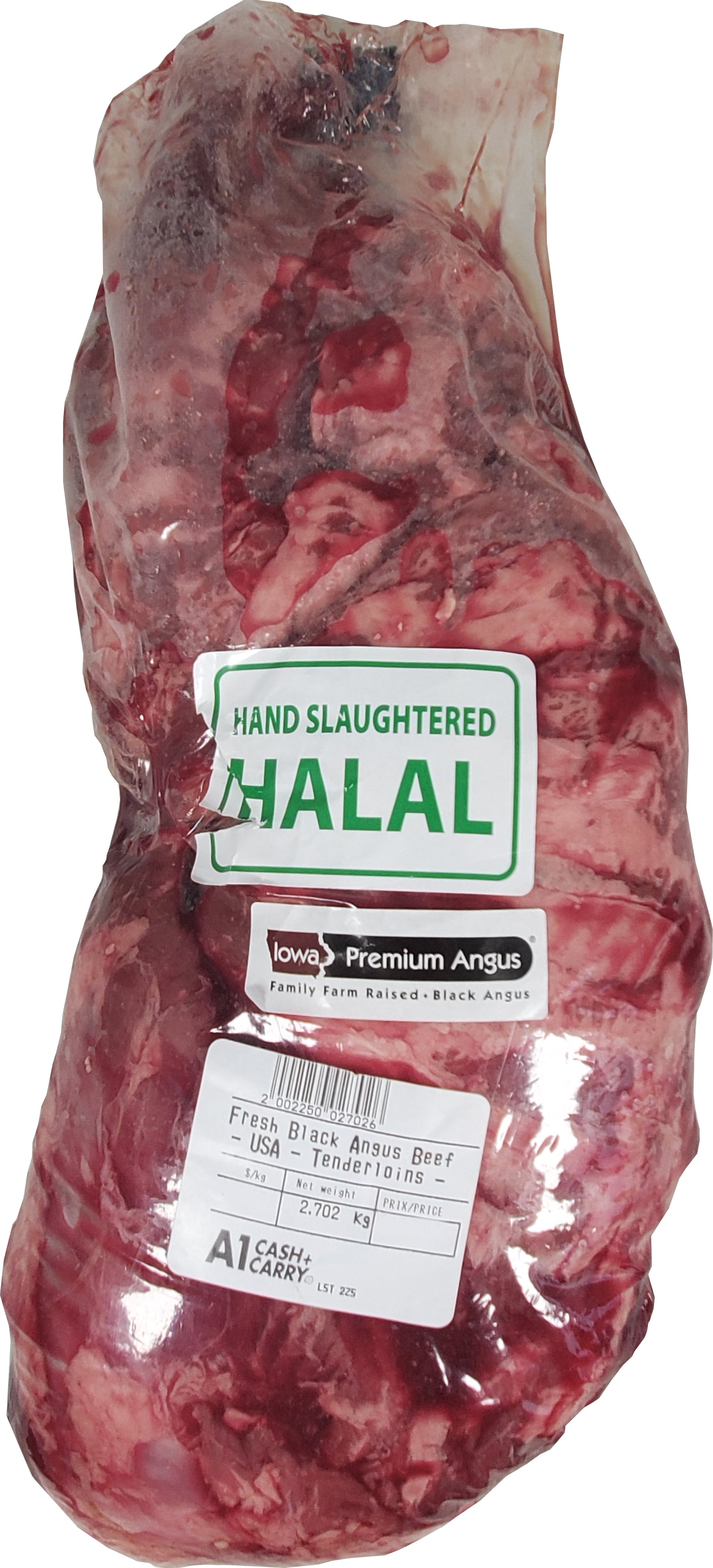 Premium Halal-Certified Black Angus Beef Tenderloin from USA - Perfect for Grilling, Steak Dinners & Gourmet Meals