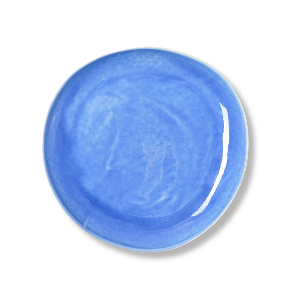 Davistudio Porcelain Saucer in Periwinkle Blue - Elegant Bone China Dessert Plate for Tea Party, Wedding, and Fine Dining - Perfect for Afternoon Tea, Cake Serving, and Home Decor