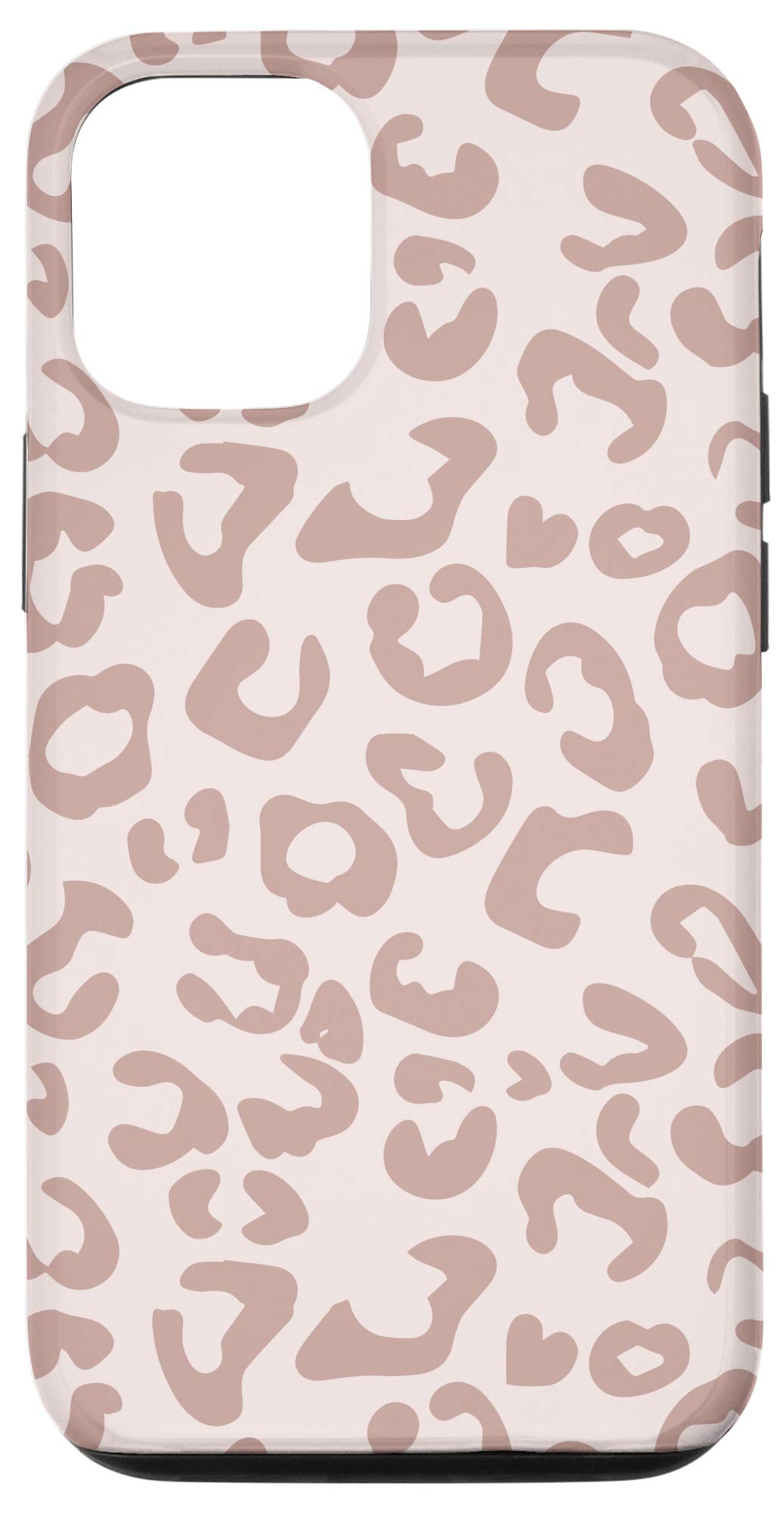 iPhone 12/12 Pro Case - Pink Camel Beige Nude Toned Neutral Cheetah Leopard Print Protective Cover | Slim Fit, Shockproof & Scratch Resistant | Perfect for Everyday Use, Travel & Fashion Accessory