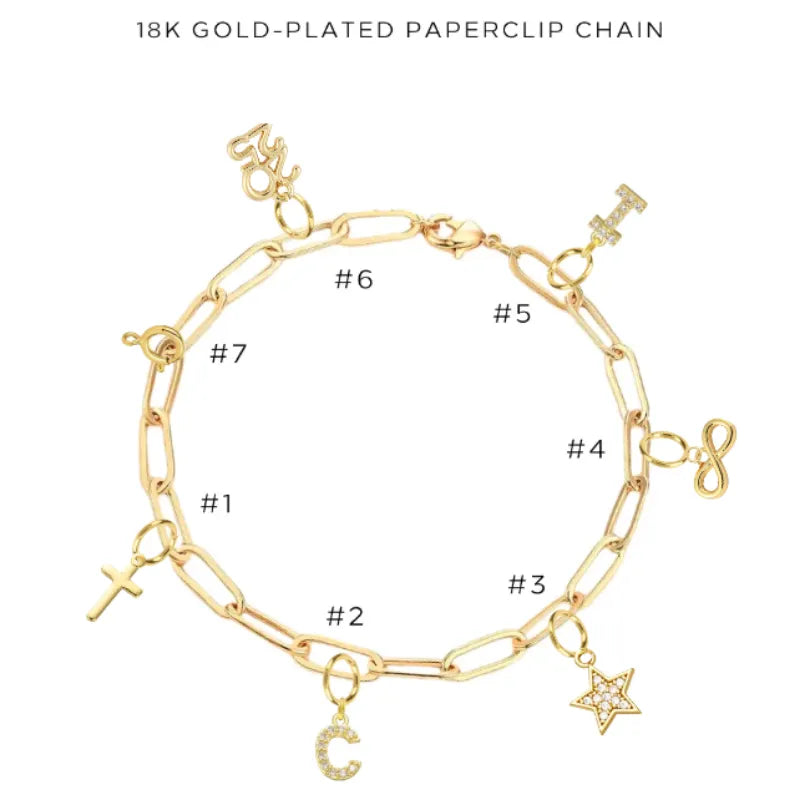Stylish Charm Bracelet with Assorted Charms - Perfect for Gifts, Parties & Everyday Wear | $46.00