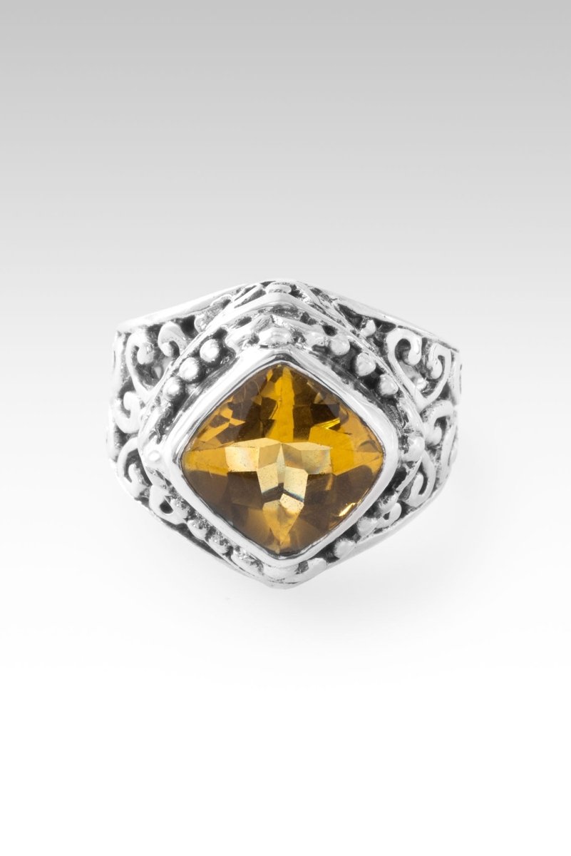 Regal Beauty Ring™ - 14K Gold Plated Golden Yellow Beryl Gemstone Ring for Women | Elegant Jewelry Gift for Her | Perfect for Weddings, Anniversaries & Special Occasions