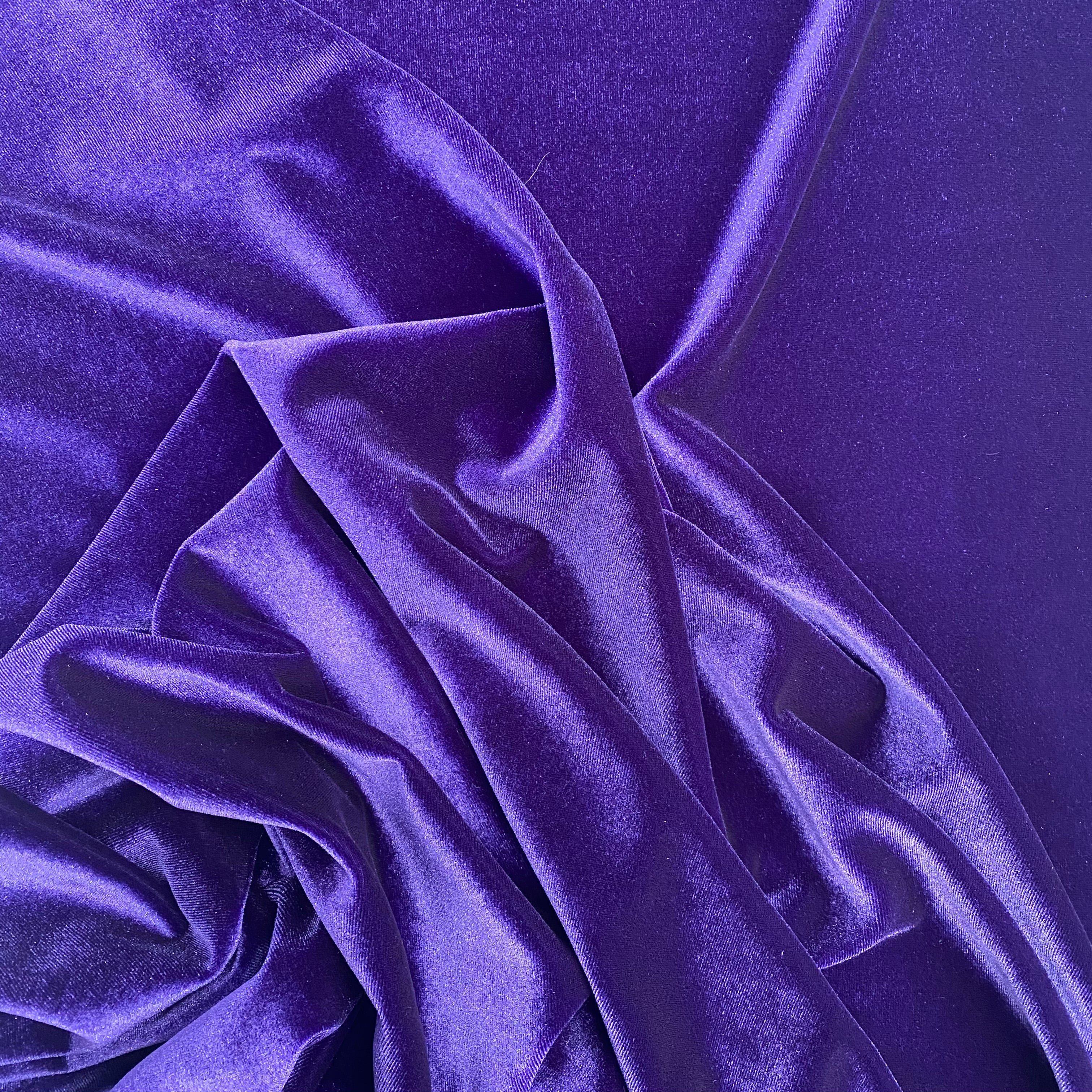 2-Way Stretch Velvet Fabric - Soft & Durable Purple Velvet Material for Upholstery, Clothing & DIY Crafts | Perfect for Dresses, Curtains & Home Decor
