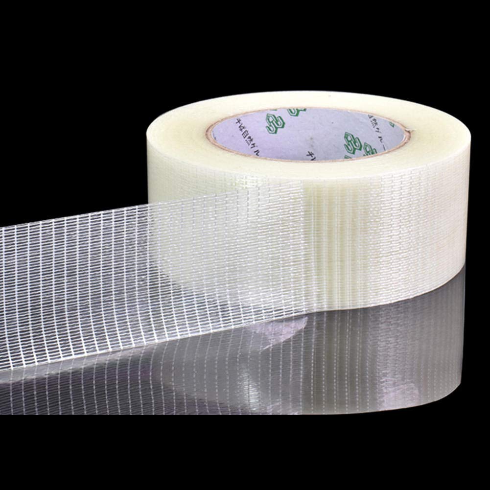 ASHDelk High-Strength Fiberglass Reinforced Tape - 25M Super Strong Mesh Single-Sided Adhesive for Toy Airplane Models, DIY Crafts & Home Repairs | Durable, Wear-Resistant & Versatile Bonding Solution for Hobbyists and Professionals