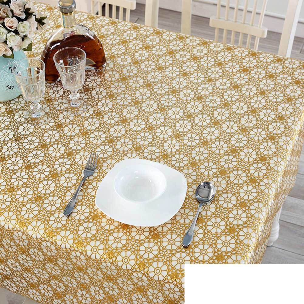 XKQWAN PVC Tablecloth - Waterproof, Oil-Proof, Wrinkle-Free Rectangular Plastic Table Cover (52x70 inch) - Perfect for Dining Tables, Picnics, Parties & Outdoor Events