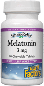Stress Relax® Melatonin 3 mg Fast-Dissolve Tablets for Sleep Support - Natural Sleep Aid for Adults, Helps with Insomnia & Jet Lag - Perfect for Travel, Shift Work & Nighttime Relaxation