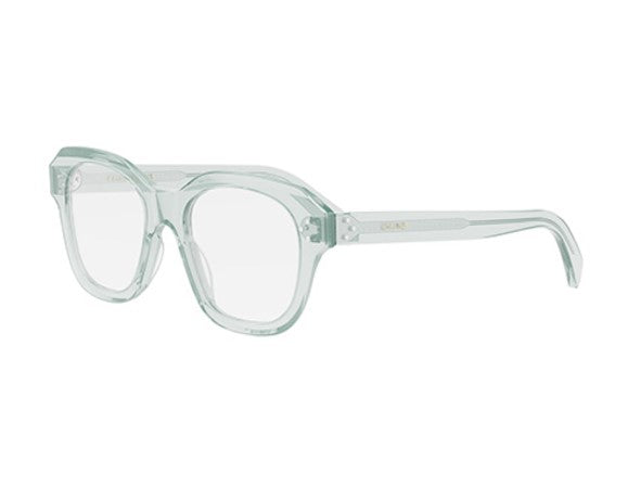 Celine 3 DOTS HD CL50124I 093 Shiny Lime Transparent 50mm Butterfly Women's Eyeglasses - Fashionable Cat Eye Frames for Women, Perfect for Office, Dating & Everyday Wear