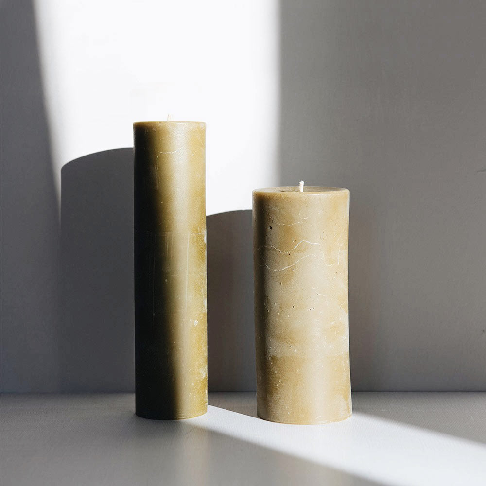 Natural Beeswax Pillar Candles - Handmade Pure Beeswax Candles for Home Decor, Wedding, Aromatherapy & Relaxation | Eco-Friendly & Long-Lasting | Perfect for Romantic Dinners, Spa Nights & Meditation