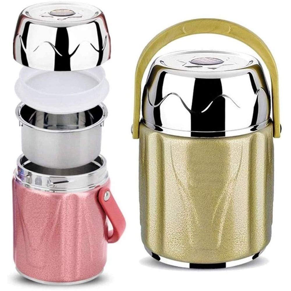 Gxswlaaa 3-Tier Stainless Steel Insulated Bento Lunch Box - Thermal Food Container with Carrying Bag for Hot Meals | Perfect for Work, School, Picnics & Outdoor Activities | Keeps Food Warm for Hours