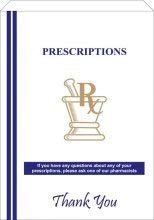 White Pharmacy Prescription Bags 7x5x14 Inches with Gold & Blue Thank You Print - 12 lbs Capacity - Pack of 500 (Rx/Medicine/Paper Bags) for Drugstores, Clinics, Party Favors & Lunch Storage