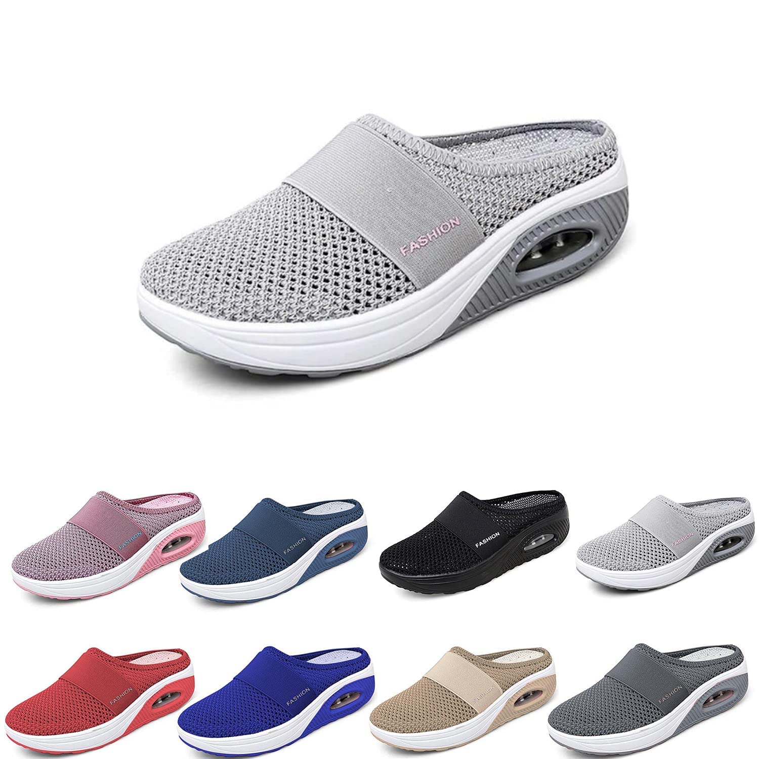 Comfortable Women's Air Cushion Slip-On Walking Shoes - Orthopedic & Diabetic Friendly Sneakers with Arch Support for All-Day Wear - Perfect for Work, Travel, and Casual Outings