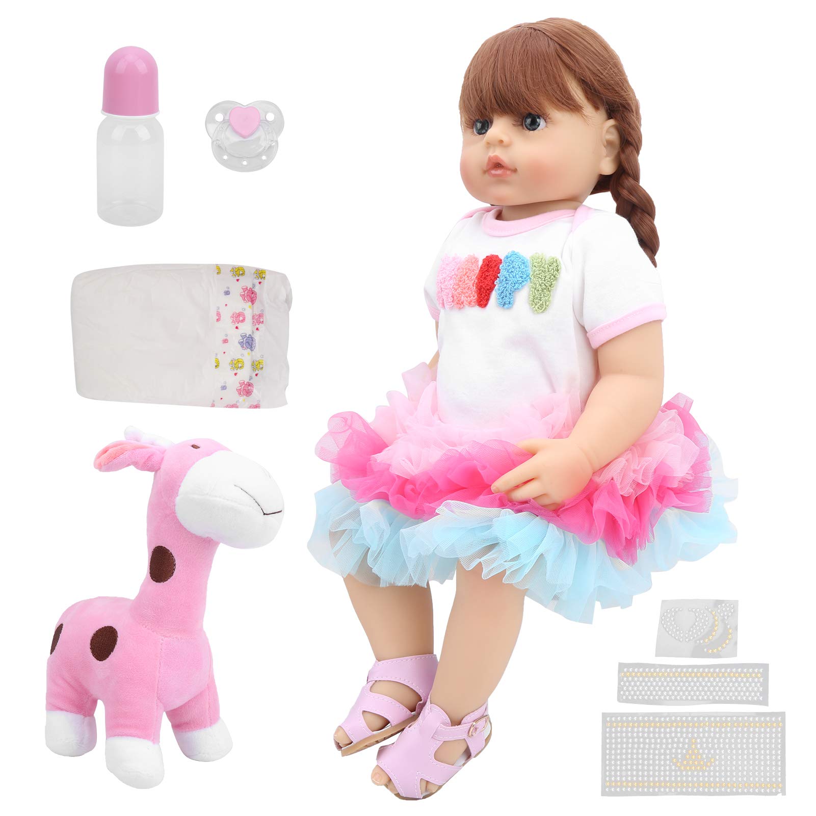 Jazar Doll Toy - 55cm Waterproof Realistic Reborn Baby Doll for Girls | Perfect Gift for Kids, Collectors & Role Play | Great for Birthday, Christmas & Pretend Play Activities