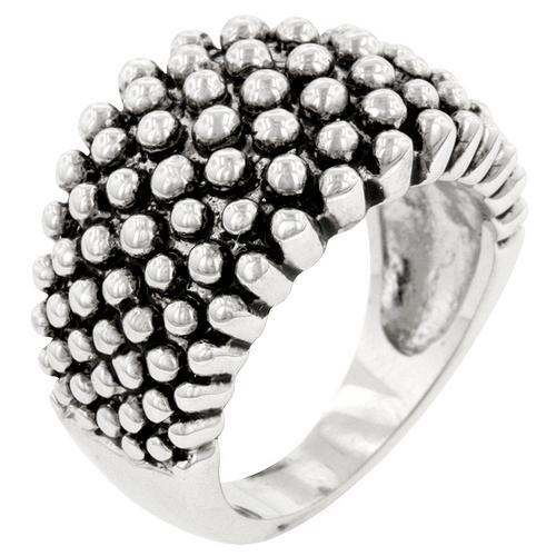 Gothic Punk Studded Metal Ring for Women & Men - Stainless Steel Spiked Band Jewelry - Perfect for Halloween, Concerts & Edgy Fashion Outfits