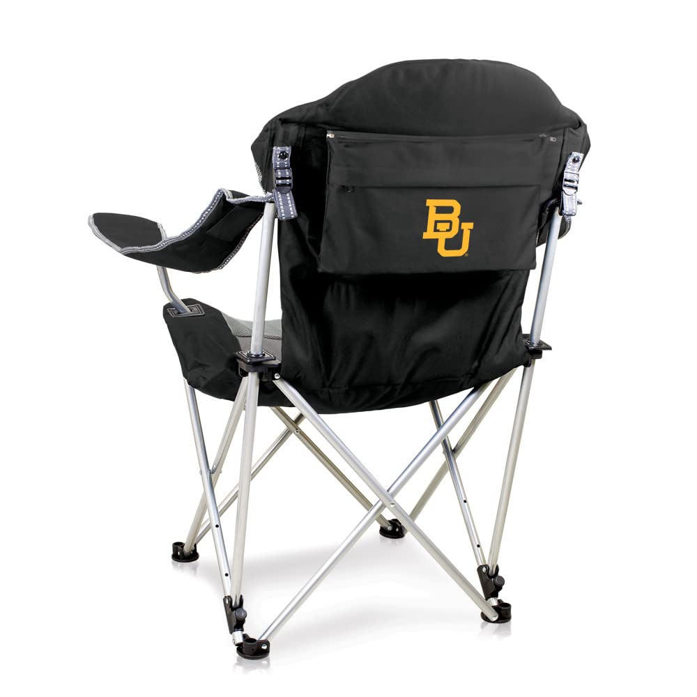 PICNIC TIME NCAA Arkansas Razorbacks Reclining Camping Chair - Portable Folding Beach Chair for Adults with Cup Holder & Carry Bag - Perfect for Tailgating, Camping, Beach & Outdoor Events