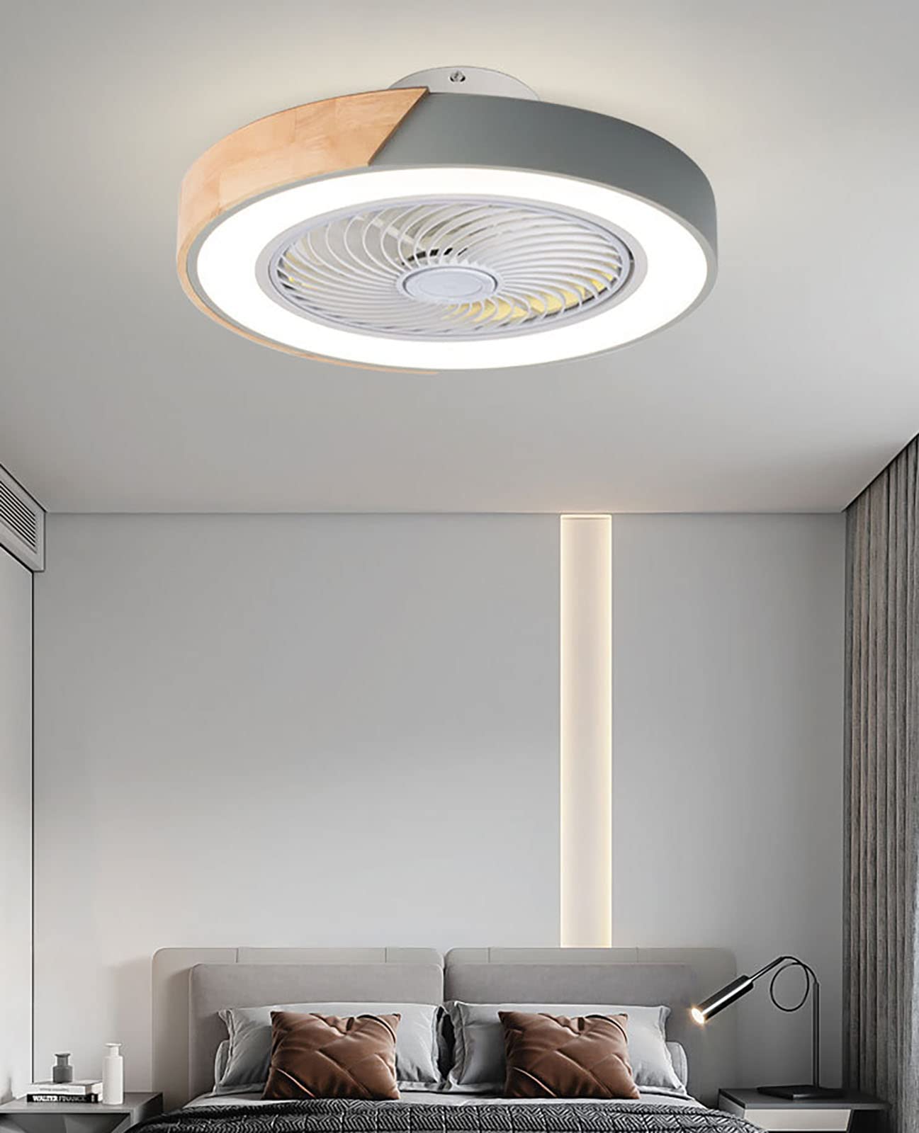 LenEurest 60W LED Ceiling Fan with Light - Remote Control, 3-Color Dimmable Lighting, Silent Operation & Timer Function - Perfect for Living Room, Dining Room, Bedroom & Office Spaces