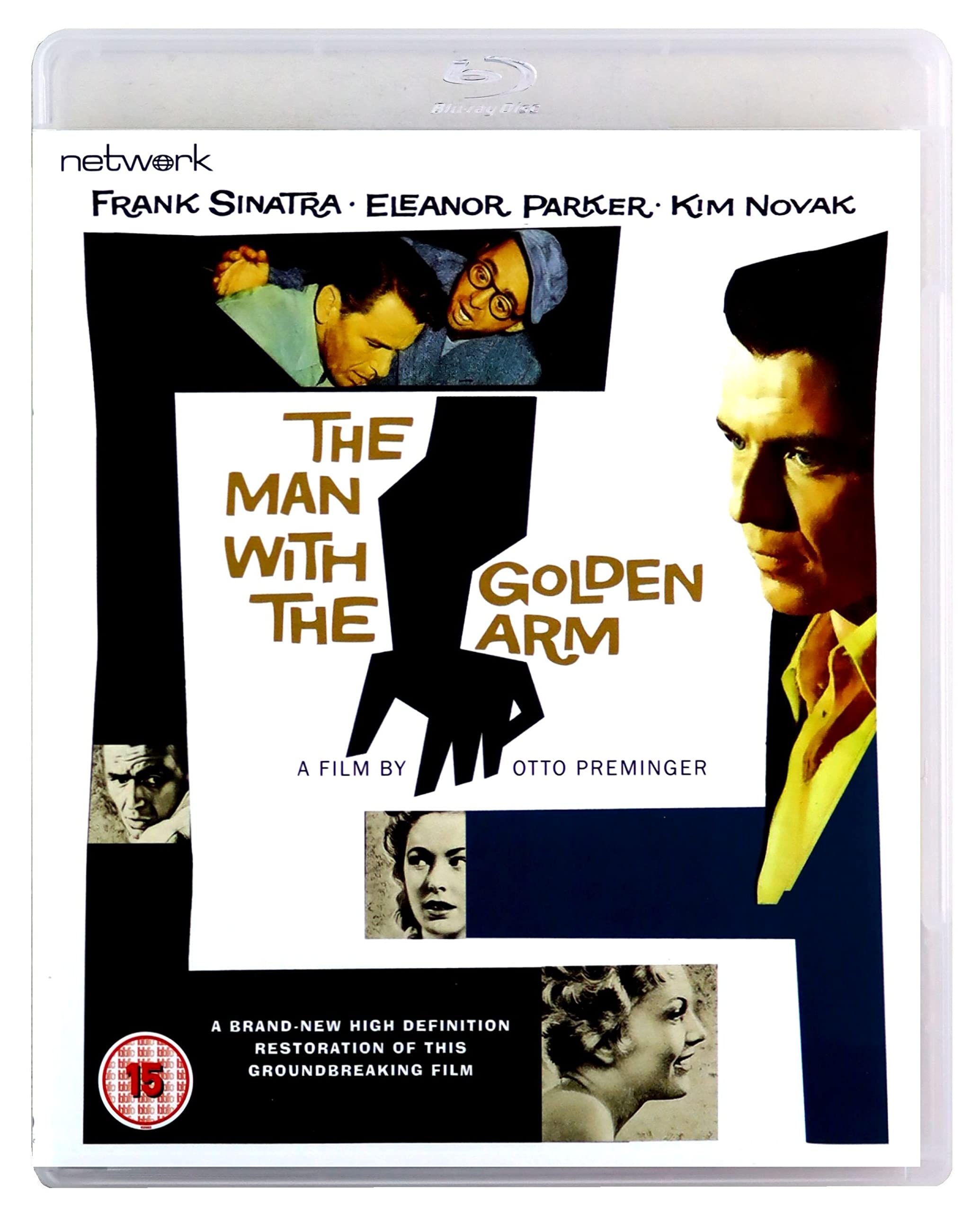 The Man With The Golden Arm Blu-ray (UK Import) - Classic Film Noir Drama for Movie Collectors & Film Enthusiasts