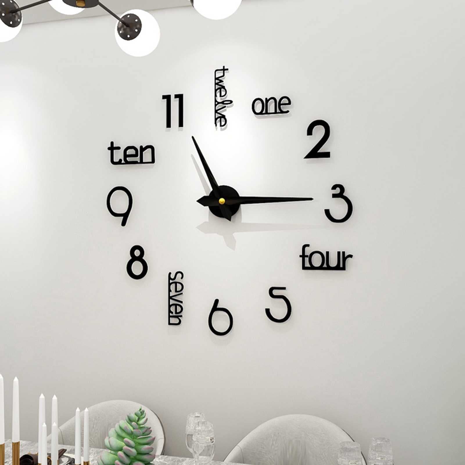 Ylight Frameless DIY Wall Clock - 3D Mirror Surface Modern Design, Large Silent Wall Clock Stickers for Living Room, Bedroom & Home Decor | Perfect for Office, Kitchen, Dorm & Gift Giving