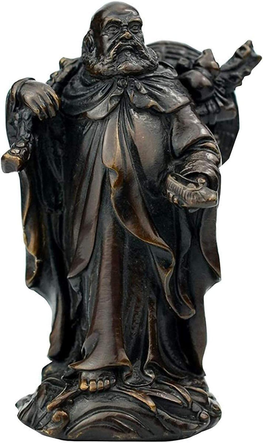 LTFQY Brass Bodhidharma Statue - Zen Buddha Sculpture for Home & Office Decor | Meditation Room, Yoga Studio & Feng Shui Gift