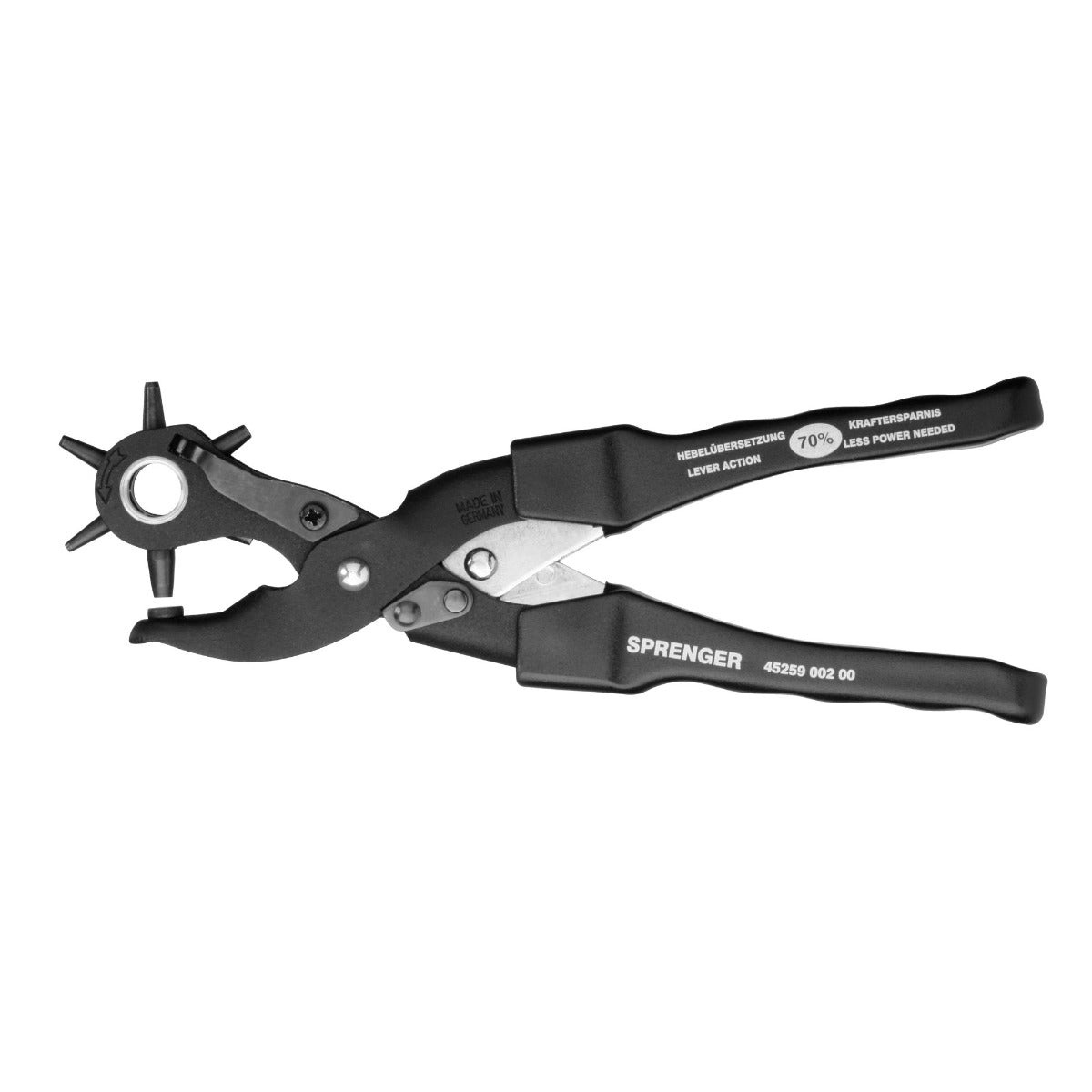 Herm Sprenger Powerful Revolving Hole Punch - Professional Leather Hole Puncher for Belts, Straps & Dog Collars - Heavy Duty Rotary Punch Tool for Crafting & Repair