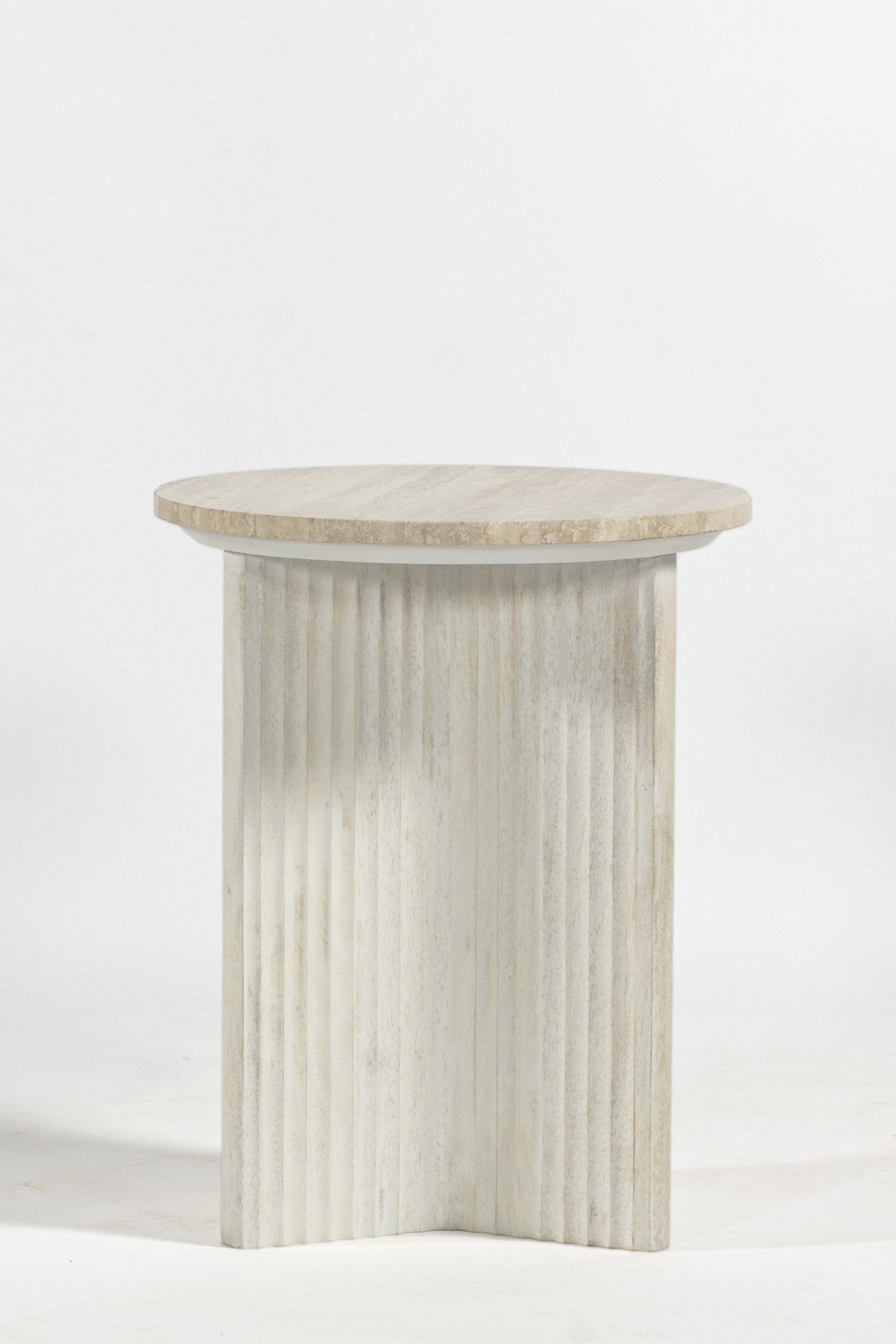 Modern White Accent Table - Stylish Side Table for Living Room, Bedroom & Office - Perfect for Décor, Storage & Display