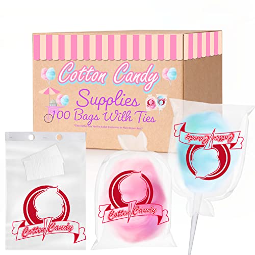 Premium Cotton Candy Bags with Ties - 11.5