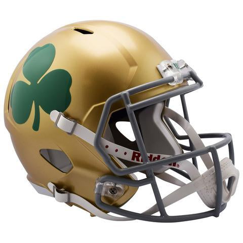 Authentic Notre Dame Shamrock Replica Speed Full Size Football Helmet - Perfect for Game Day, Collectibles, and Sports Decor