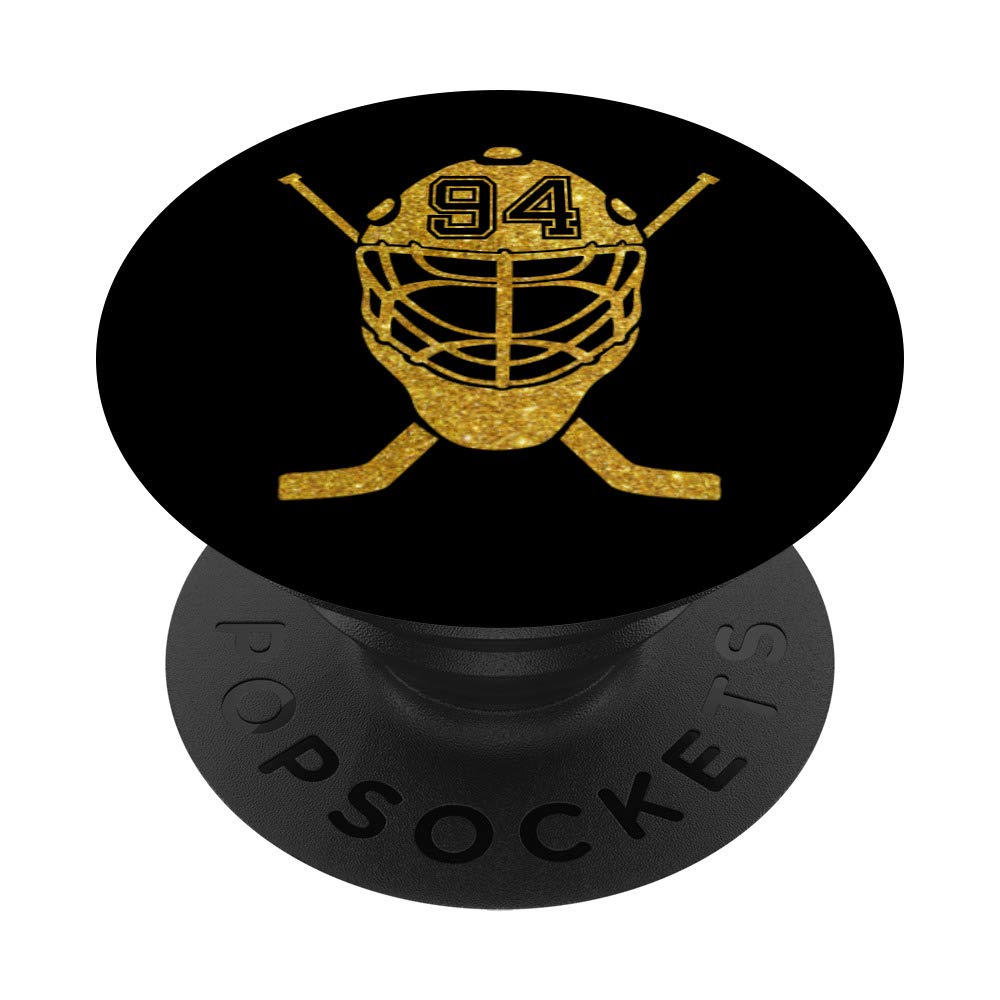 Hockey Player #94 Jersey No 94 Uniform Number Helmet Gift PopSockets PopGrip: Swappable Grip for Phones & Tablets | Perfect for Fans, Players & Daily Use